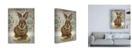 Trademark Global Fab Funky Rabbit and Pearls, Full Canvas Art - 19.5" x 26"